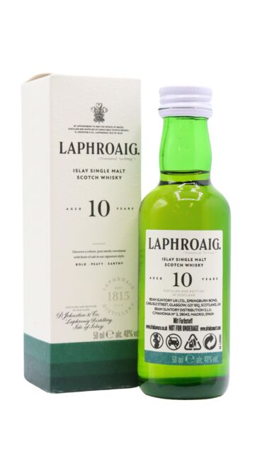 Laphroaig - Islay Single Malt Scotch 10 year old Whisky Miniature