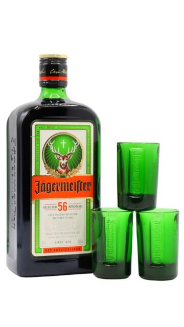 Jagermeister - Herbal Liqueur (Includes Shot Glasses)