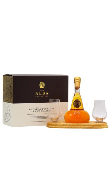 Alba Collection - Glasses & Mini Pot Still Refillable Decanter Blended Scotch Whisky