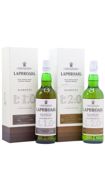 Laphroaig - Elements 1.0 & 2.0 Islay Single Malt Scotch Whisky Bundle