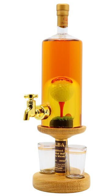 Alba Collection - Glasses & Golf Ball & Tee Refillable Decanter Blended Scotch Whisky