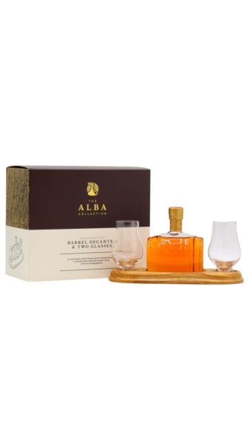 Alba Collection - Glasses & Mini Barrel Decanter Blended Scotch Whisky