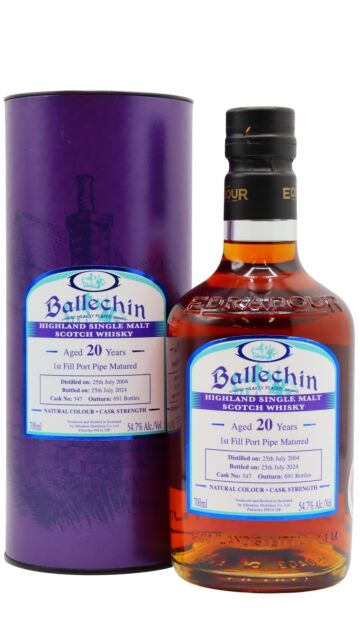 Ballechin - Single Port Pipe Cask #347 2004 20 year old Whisky