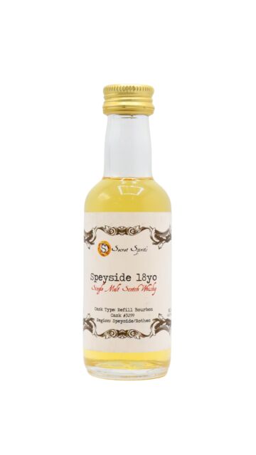 Undisclosed Speyside - Secret Spirits - Single Cask #3299 18 year old Whisky Miniature