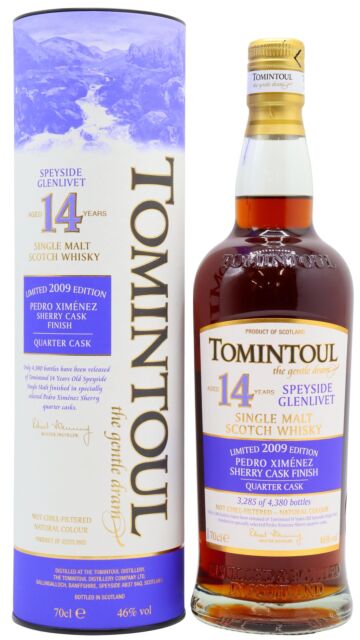 Tomintoul - Small Batch PX Sherry Quarter Cask Finish Speyside Single Malt Scotch 2009 14 year old Whisky