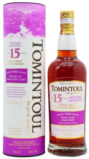 Tomintoul - Small Batch Tawny Port Cask Finish Speyside Single Malt Scotch 2008 15 year old Whisky
