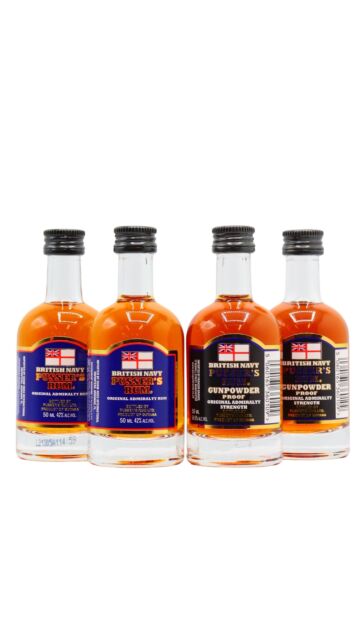 Pusser's - Blue Label & Gunpowder Proof Rum Miniatures (4 x 5cl)