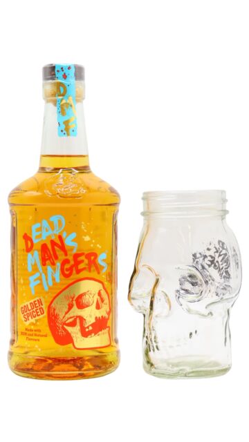 Dead Man's Fingers - Golden Spiced Rum (Includes Skull Glass)