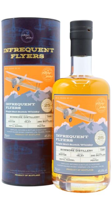 Bowmore - Infrequent Flyers Single Bourbon Cask #803728 1998 25 year old Whisky