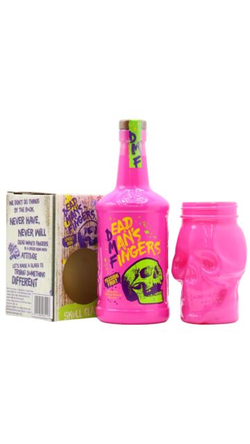Dead Man's Fingers - Passionfruit Rum (Includes Coloured Skull Glass)