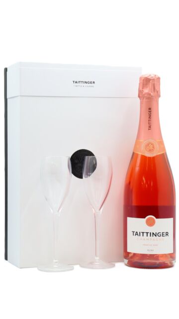 Taittinger - Brut Prestige Rose NV Champagne Glass Pack
