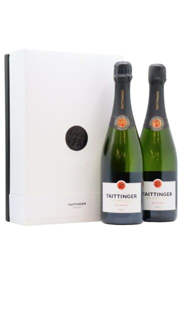 Taittinger - Brut Reserve NV Champagne (2 x 75cl) (Includes Gift Box)