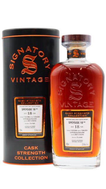 Undisclosed Speyside - (M) Signatory Vintage Cask Strength Collection Single Cask #46 2005 18 year old Whisky