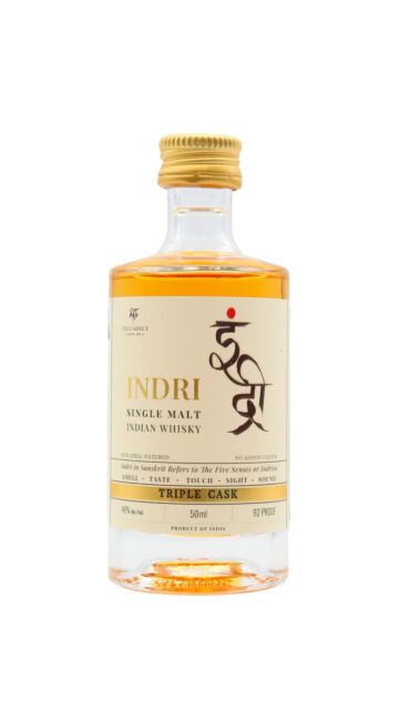 Indri - Trini Three Wood Indian Single Malt Whisky Miniature