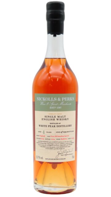 White Peak - Nickolls & Perks - Single Madeira Cask #23033 2019 4 year old Whisky