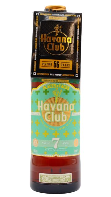 Havana Club - Places + Faces Anejo 7 year old Rum (Includes Playing Cards)