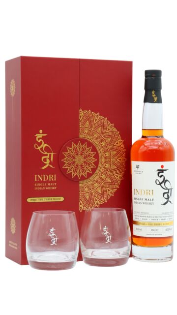 Indri - Trini Three Wood Indian Single Malt Whisky Glass Pack