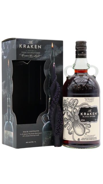 Kraken - Black Spiced Rum Candle Gift Pack (1 Litre)