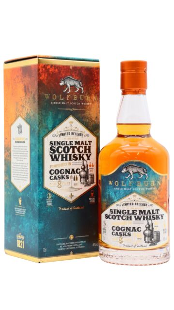 Wolfburn - Cognac Cask Matured Highland Single Malt Scotch 8 year old Whisky