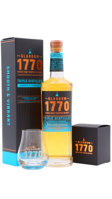 Glasgow 1770 - Triple Distilled Single Malt Scotch Whisky (Includes Branded Glass)