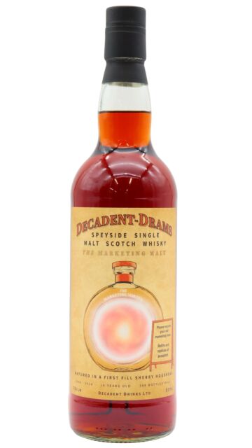 Decadent Drinks - 'The Marketing Malt' #1 Speyside Single Malt Scotch 2008 16 year old Whisky