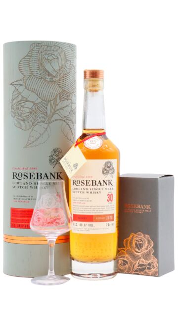 Rosebank (silent) - Release #1 Single Malt Scotch 1990 30 year old Whisky (Includes Tasting Glass)