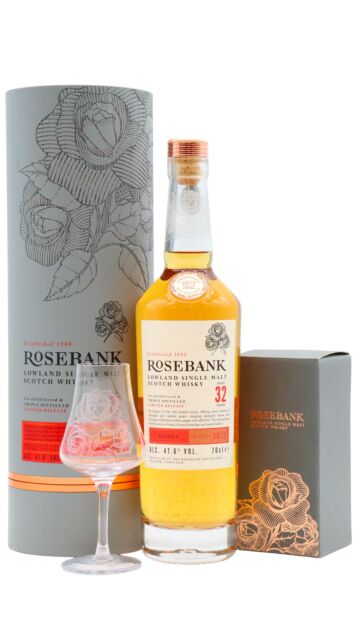 Rosebank (silent) - Release #3 Single Malt Scotch 1990 32 year old Whisky (Includes Tasting Glass)