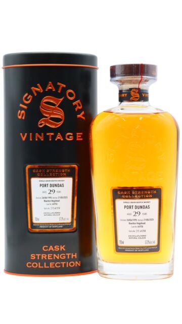 Port Dundas (silent) - Signatory Vintage Cask Strength Collection Single Cask #64936 1995 29 year old Whisky
