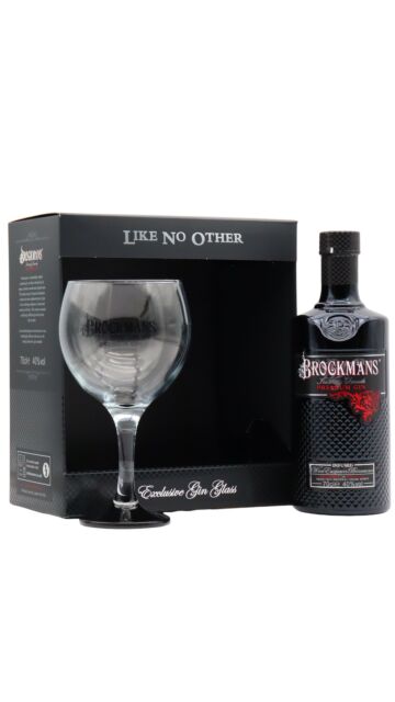 Brockmans - Intensely Smooth Gin Glass Pack