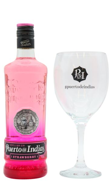 Puerto De Indias - Strawberry Gin (Includes Branded Glass)