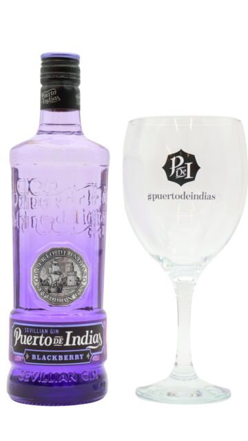 Puerto De Indias - Blackberry Gin (Includes Branded Glass)