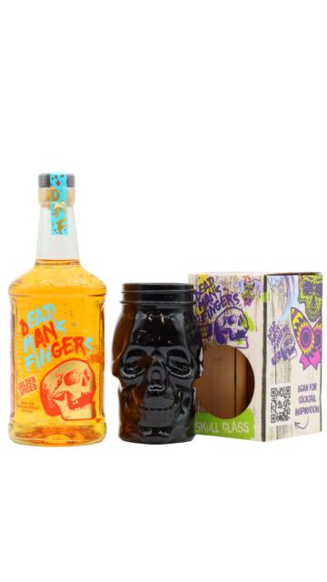 Dead Man's Fingers - Golden Spiced Rum (Includes Black Skull Glass)