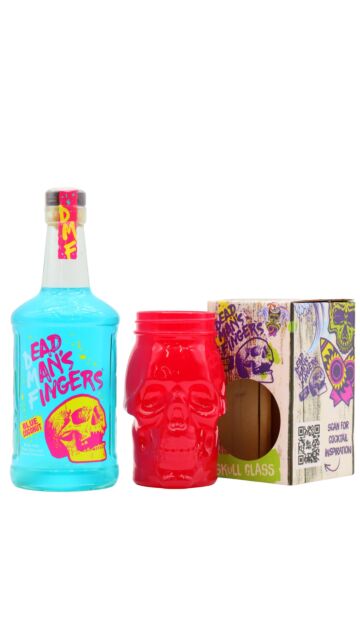 Dead Man's Fingers - Blue Coconut Rum (Includes Coloured Skull Glass)