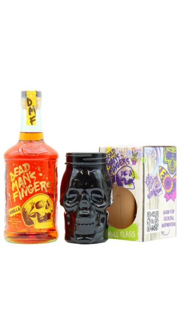 Dead Man's Fingers - Vanilla Rum Spirit (Includes Black Skull Glass)