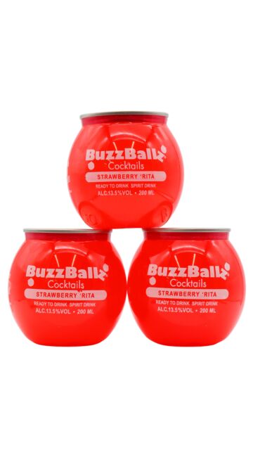 BuzzBallz - Strawberry Rita Cocktail (3 x 20cl)