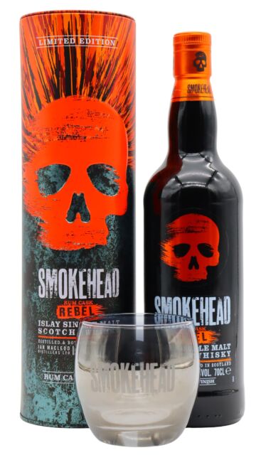 Smokehead - Rum Rebel Islay Single Malt Scotch Whisky (Includes Branded Glass)