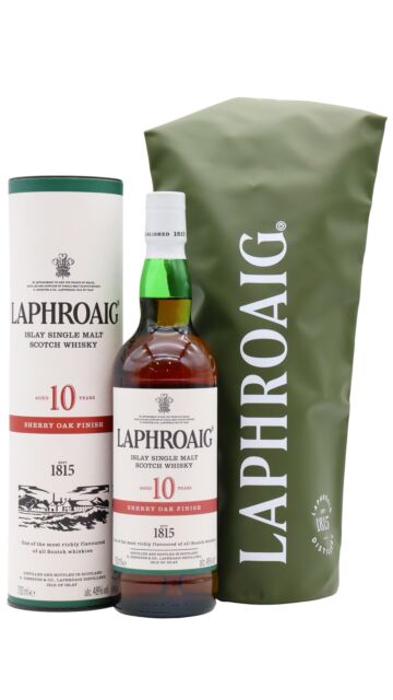Laphroaig - Sherry Oak Finish Islay Single Malt Scotch 10 year old Whisky (Includes Waterproof Dry Bag)