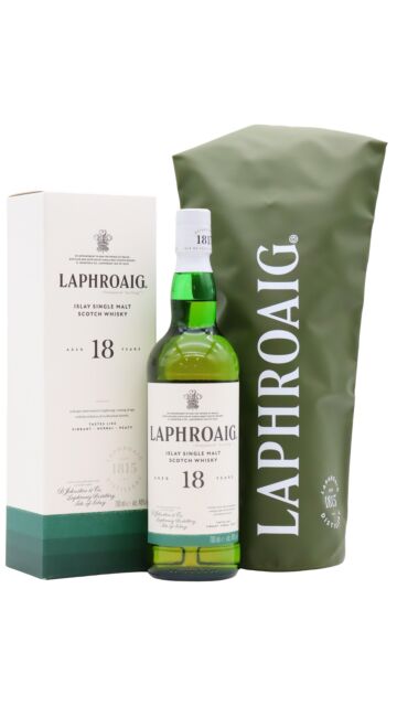 Laphroaig - Islay Single Malt Scotch 18 year old Whisky (Includes Waterproof Dry Bag)