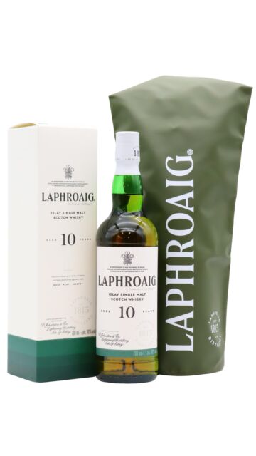 Laphroaig - Islay Single Malt Scotch 10 year old Whisky (Includes Waterproof Dry Bag)