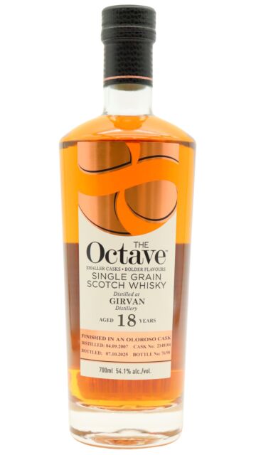 Girvan - The Octave Single Oloroso Sherry Cask #2148104 2007 18 year old Whisky