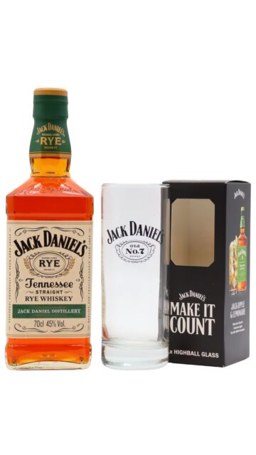 Jack Daniel's - Tennessee Rye Whiskey (Includes Branded Glass)