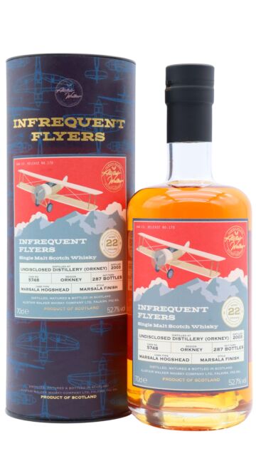 Undisclosed Orkney - Infrequent Flyers Single Wine Cask #5748 2003 22 year old Whisky