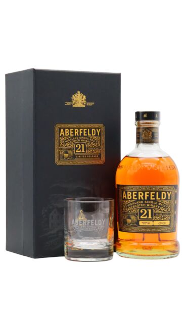 Aberfeldy - Highland Single Malt Scotch 21 year old Whisky (Includes Branded Glass)