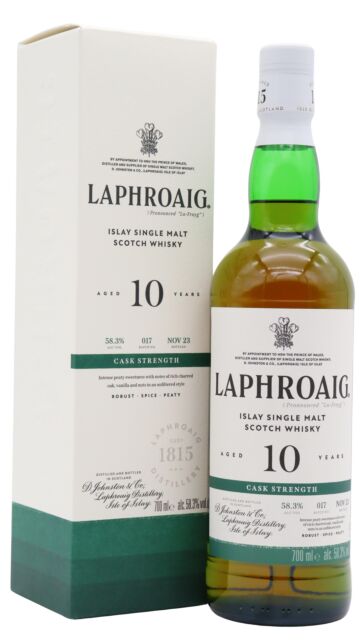 Laphroaig - Cask Strength Batch 017 Islay Single Malt Scotch 10 year old Whisky