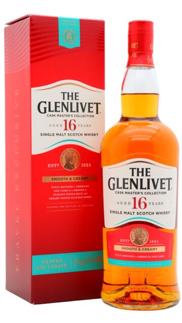 Glenlivet - Cask Master Collection - Smooth & Creamy Single Malt Scotch 16 year old Whisky (1 Litre)