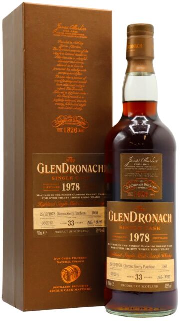 Glendronach - Batch 6 Single Oloroso Sherry Cask #1068 1978 33 year old Whisky