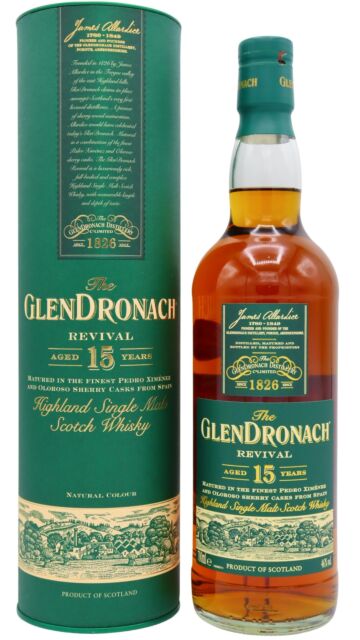 Glendronach - Revival Highland Single Malt Scotch (Old Bottling) 15 year old Whisky