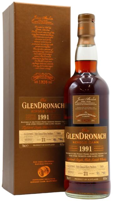 Glendronach - Batch 8 Single Pedro Ximenez Sherry Cask #5409 1991 21 year old Whisky