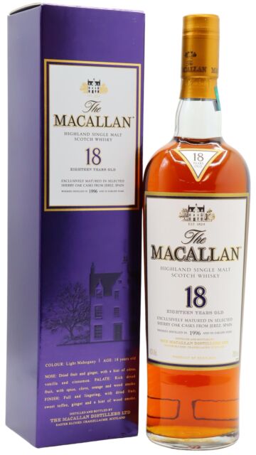 The Macallan - 2014 Release Sherry Oak Highland Single Malt Scotch 1996 18 year old Whisky