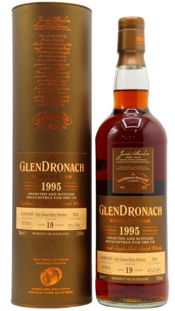 Glendronach - Single Pedro Ximenez Cask #3326 1995 19 year old Whisky (UK Exclusive)